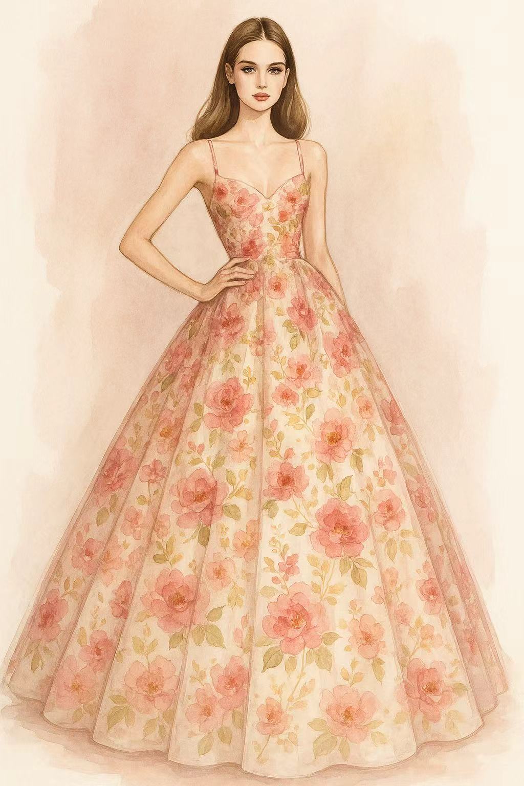 Whispered Floral Maxi Dress