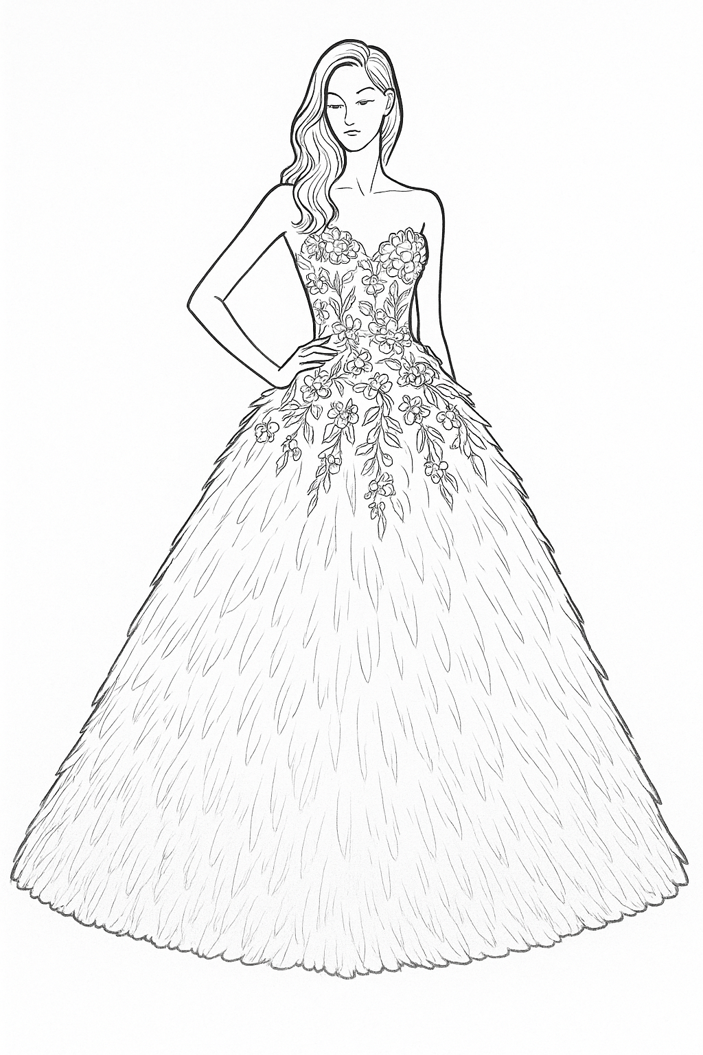 ES Floral Haute Couture Maxi Dress