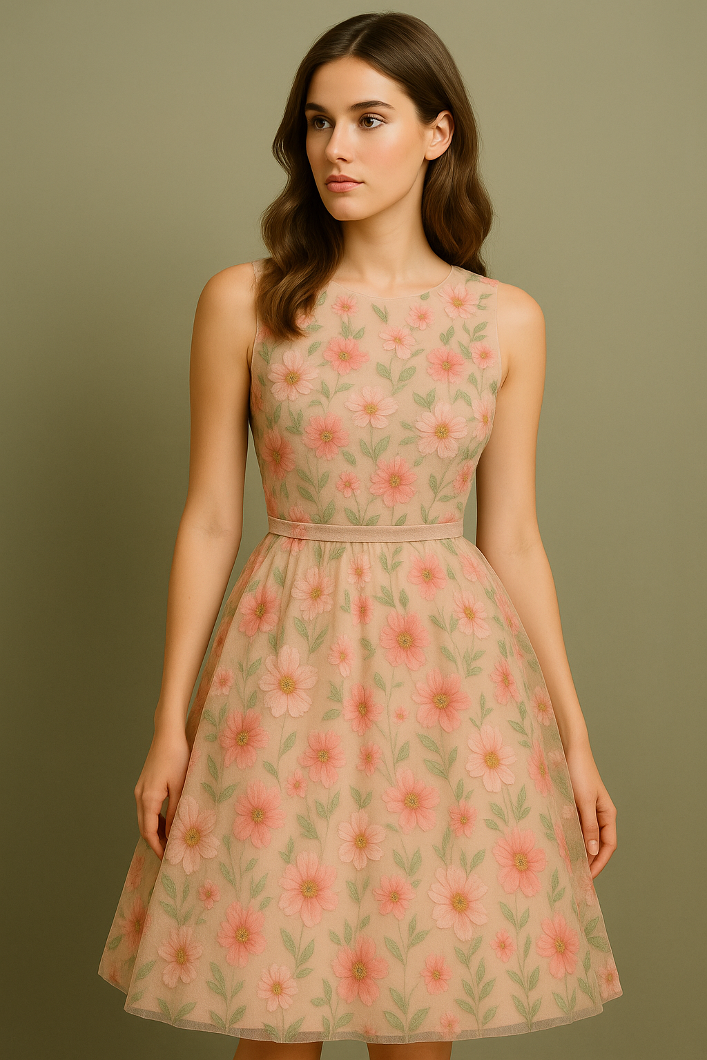 Whispered Floral Short Dress Skirt